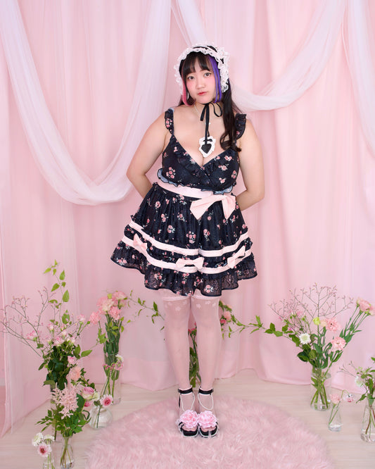 Yume Ribbon Dress - Black // PREORDER