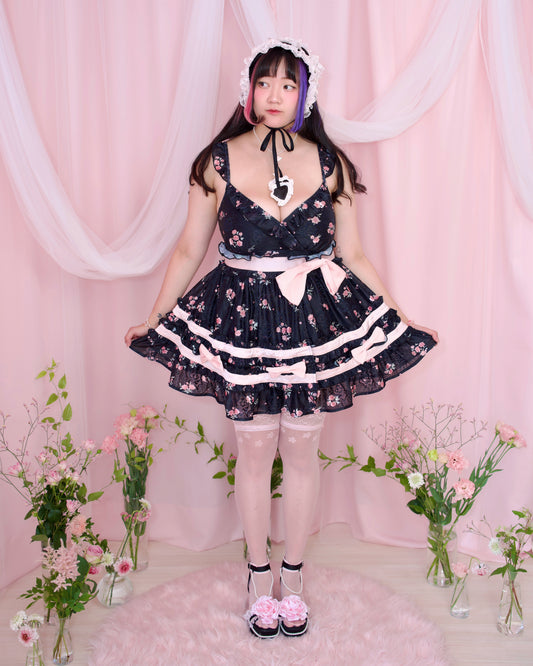 Yume Ribbon Dress - Black // PREORDER