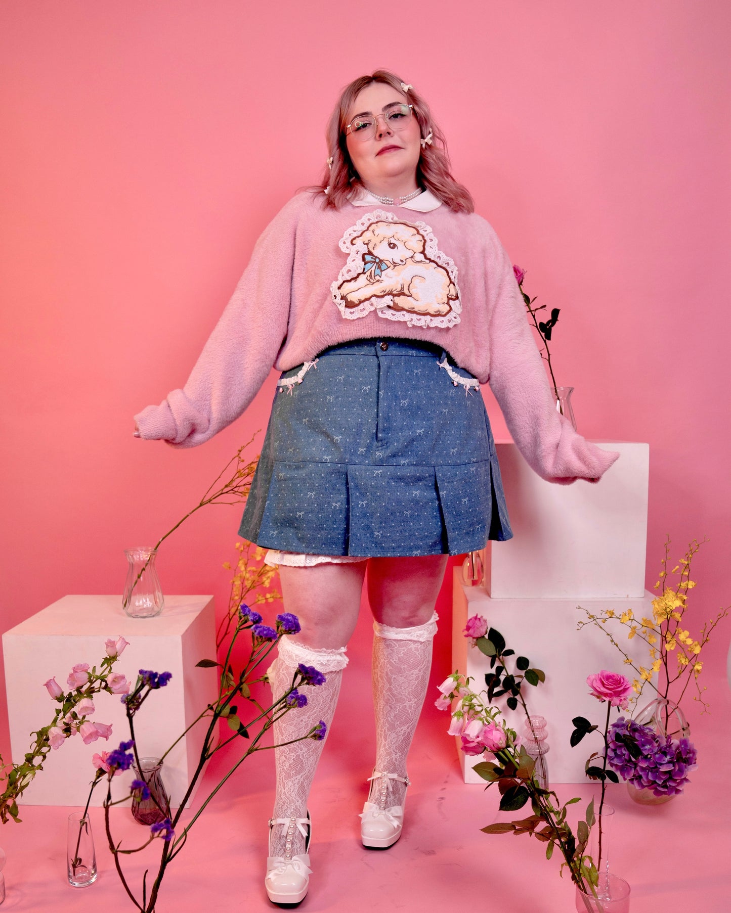 Dainty Denim Mini Skirt
