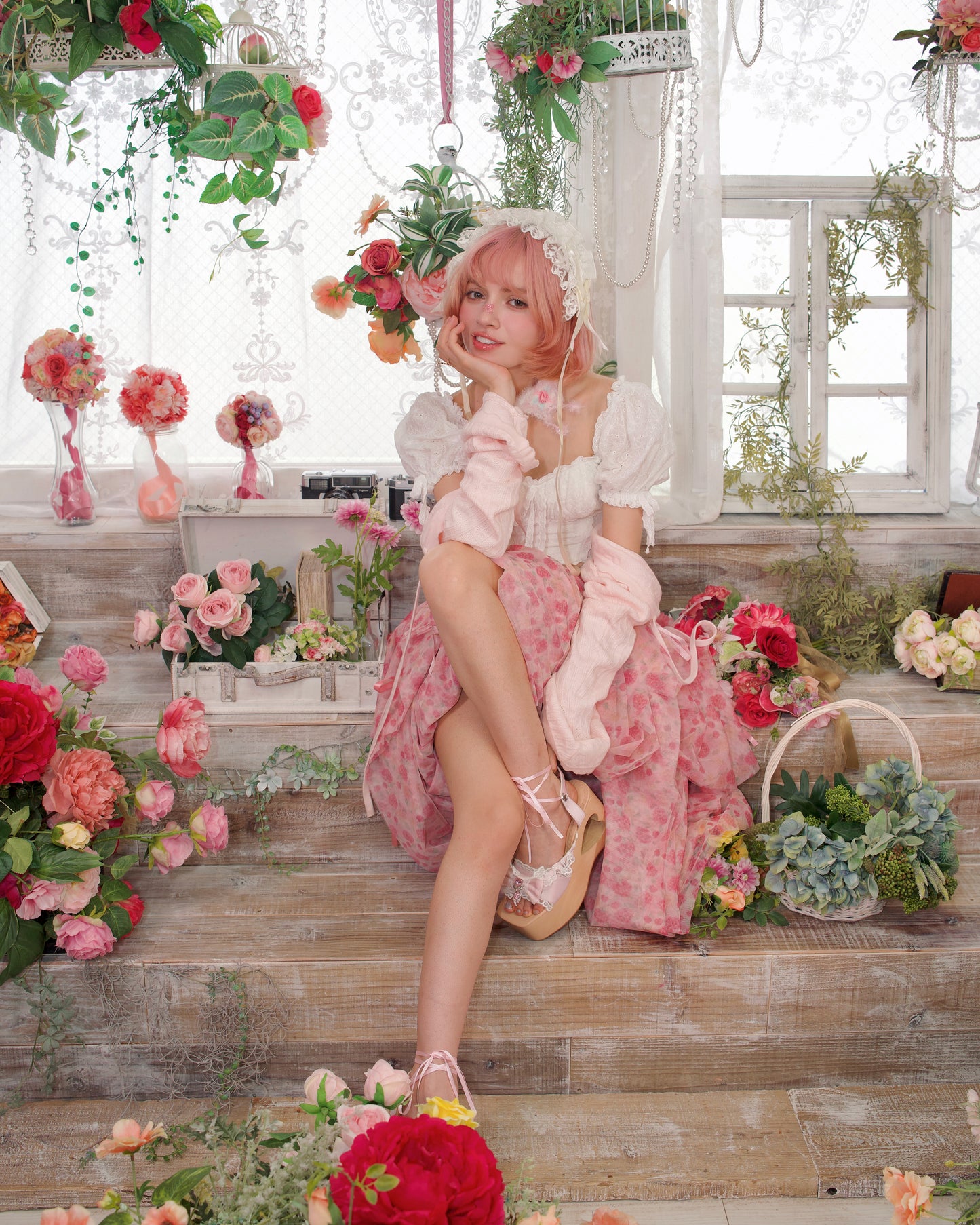 Yume Love Drop Platform Sandals Pink PREORDER