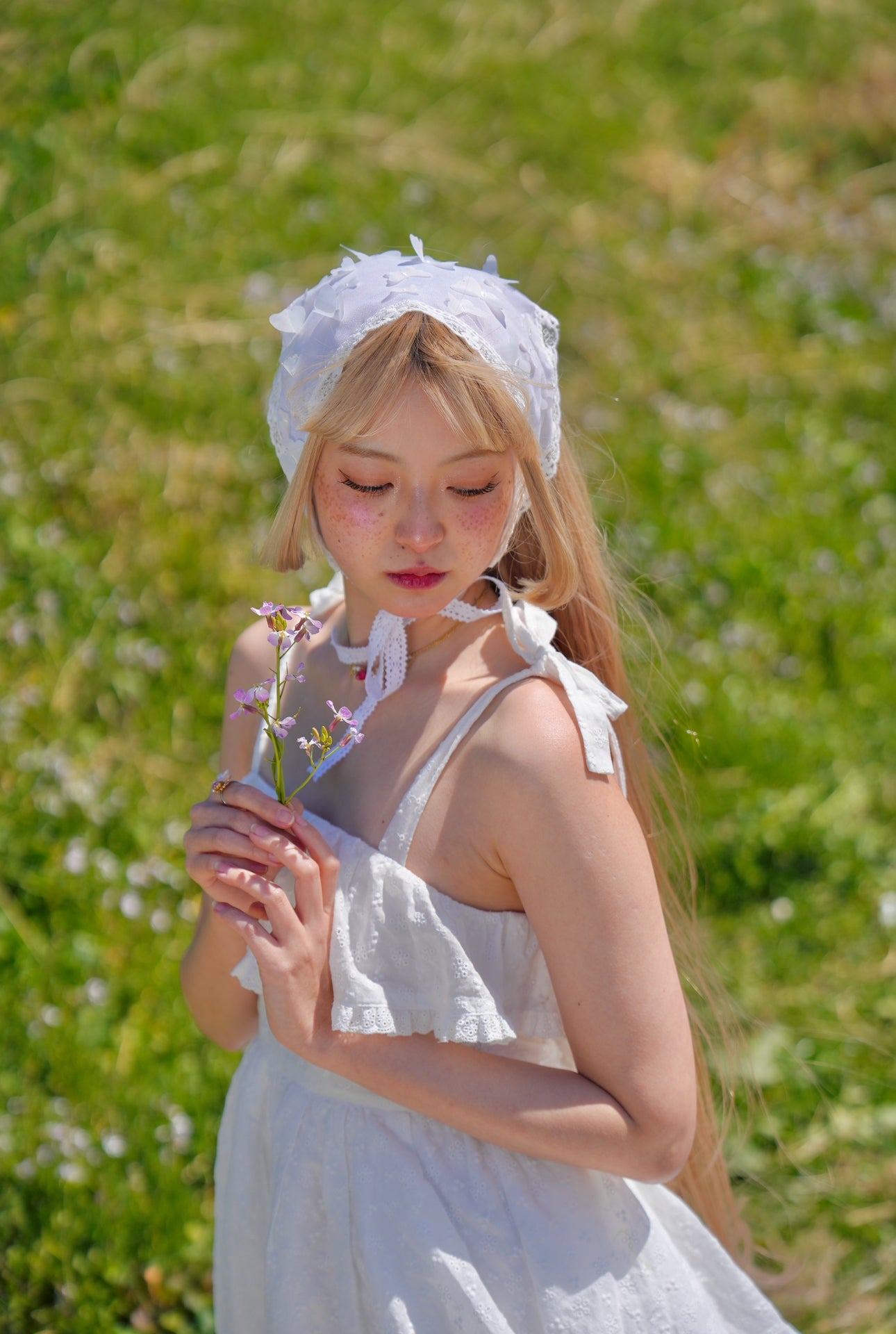 Dandelion Summers White Cotton Romper