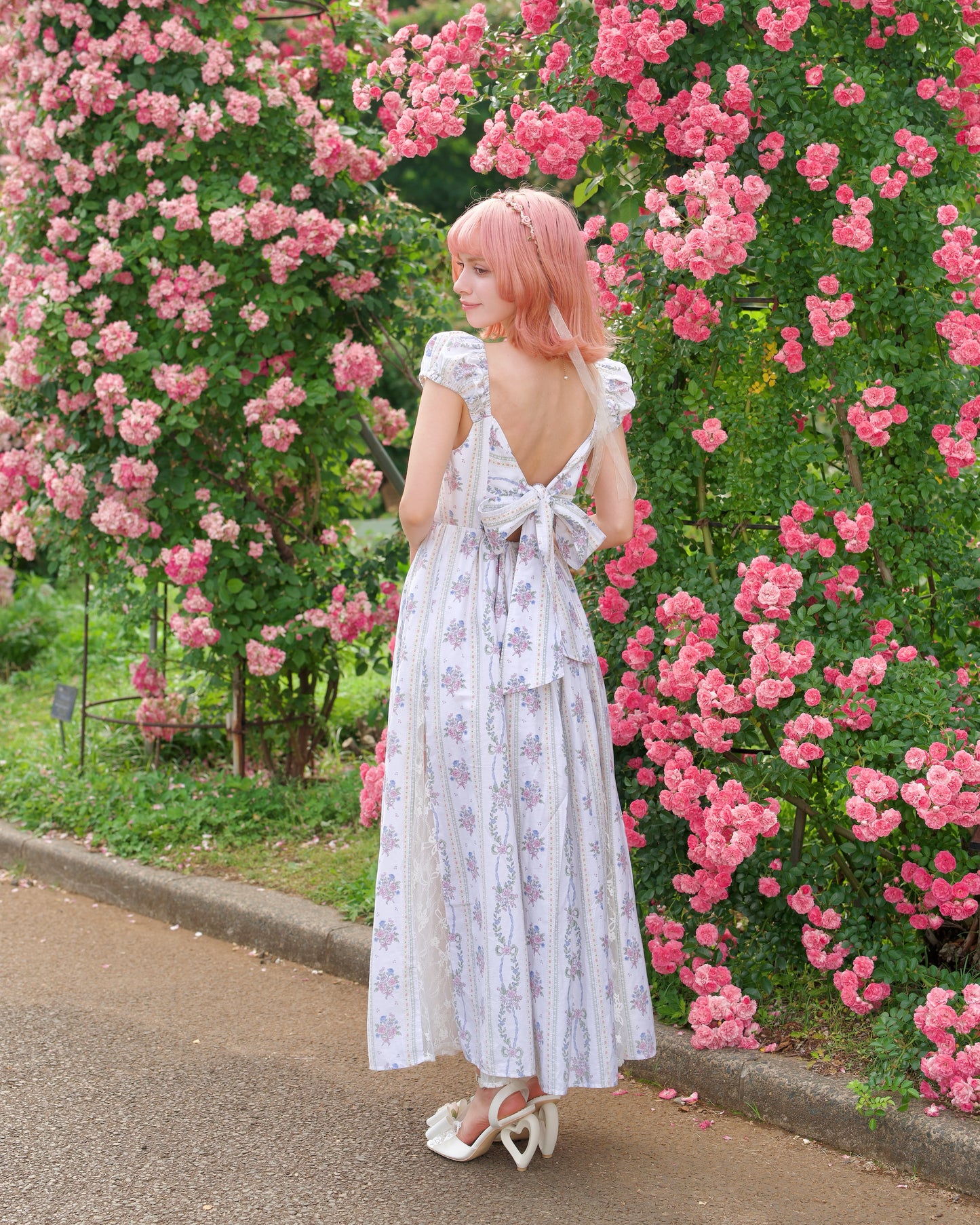 Everbloom Lace Peekaboo Dress // Floral Rose PREORDER