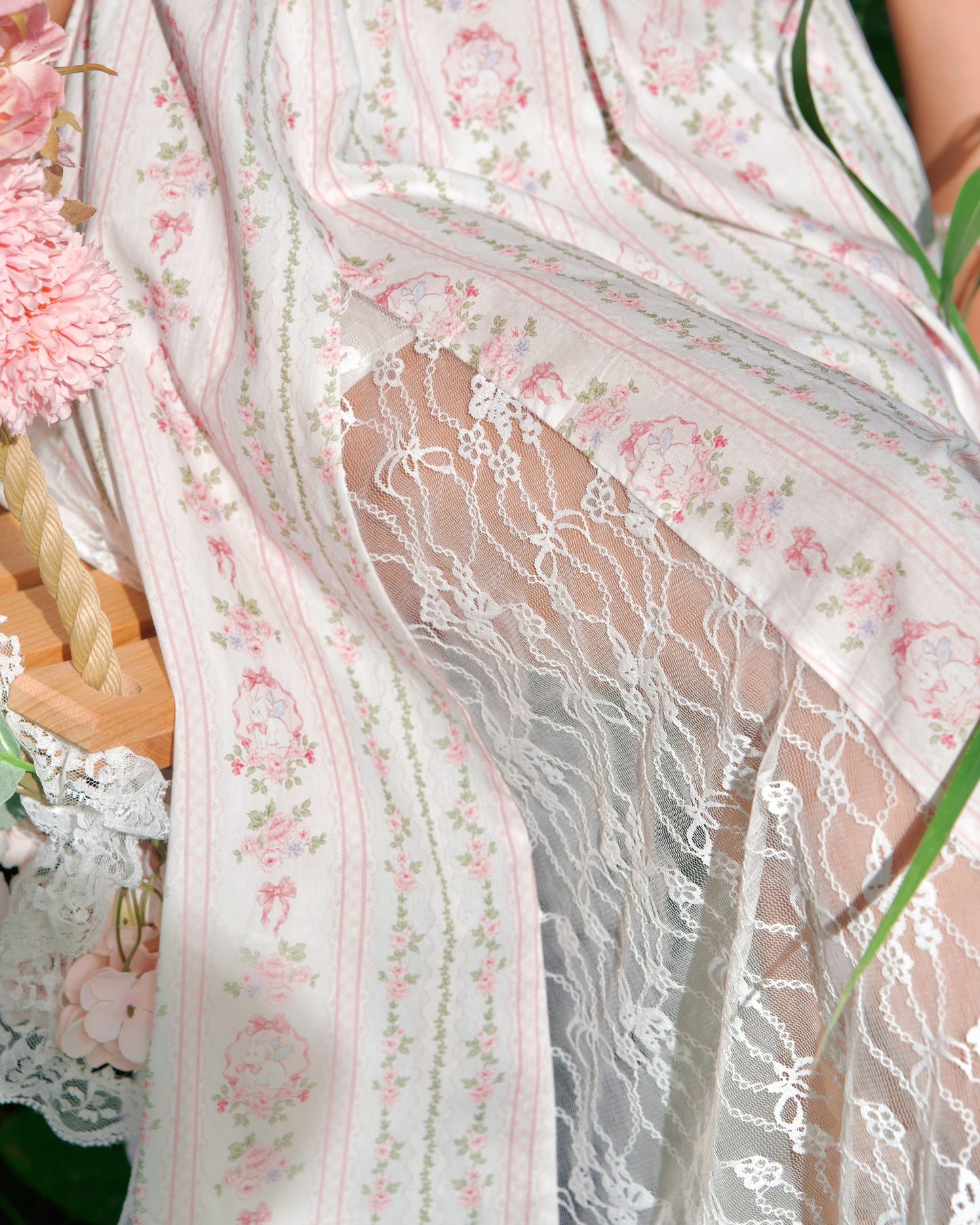 Everbloom Lace Peekaboo Dress // Bunny Pink PREORDER