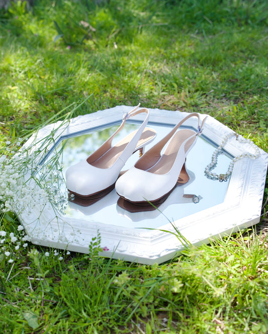 Kitty Kitten Heels White