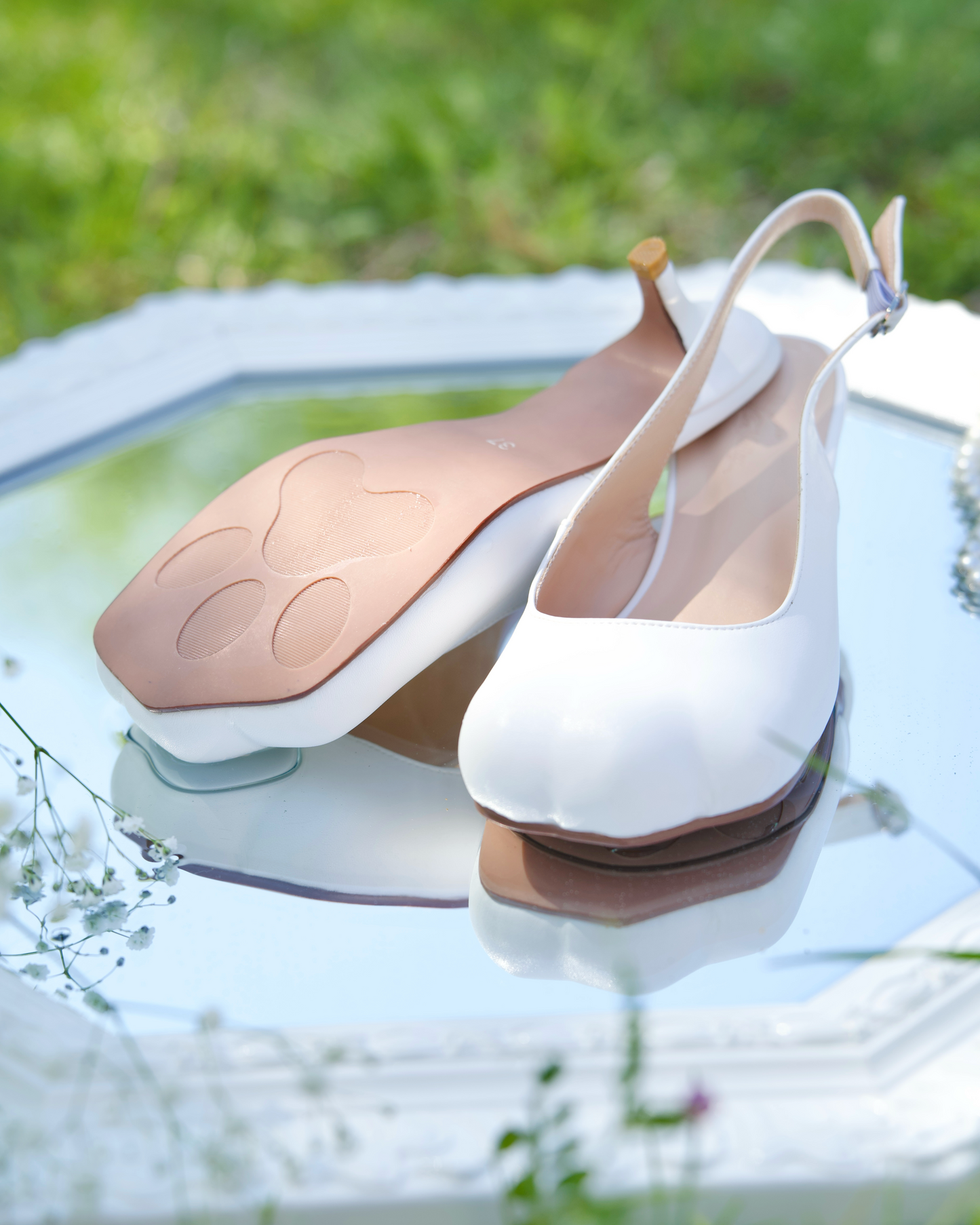 Kitty Kitten Heels White