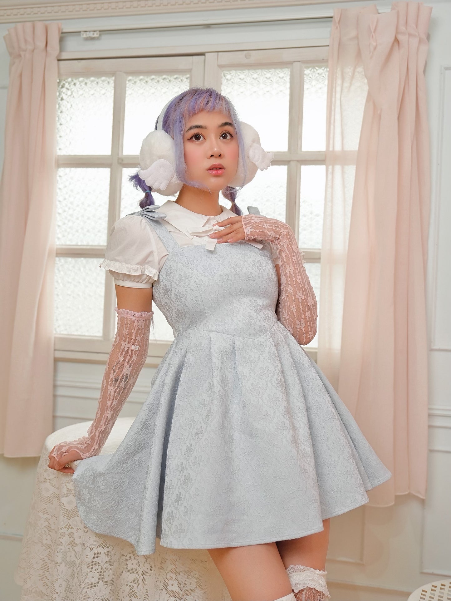 Pastel Ribbon Dress BLUE