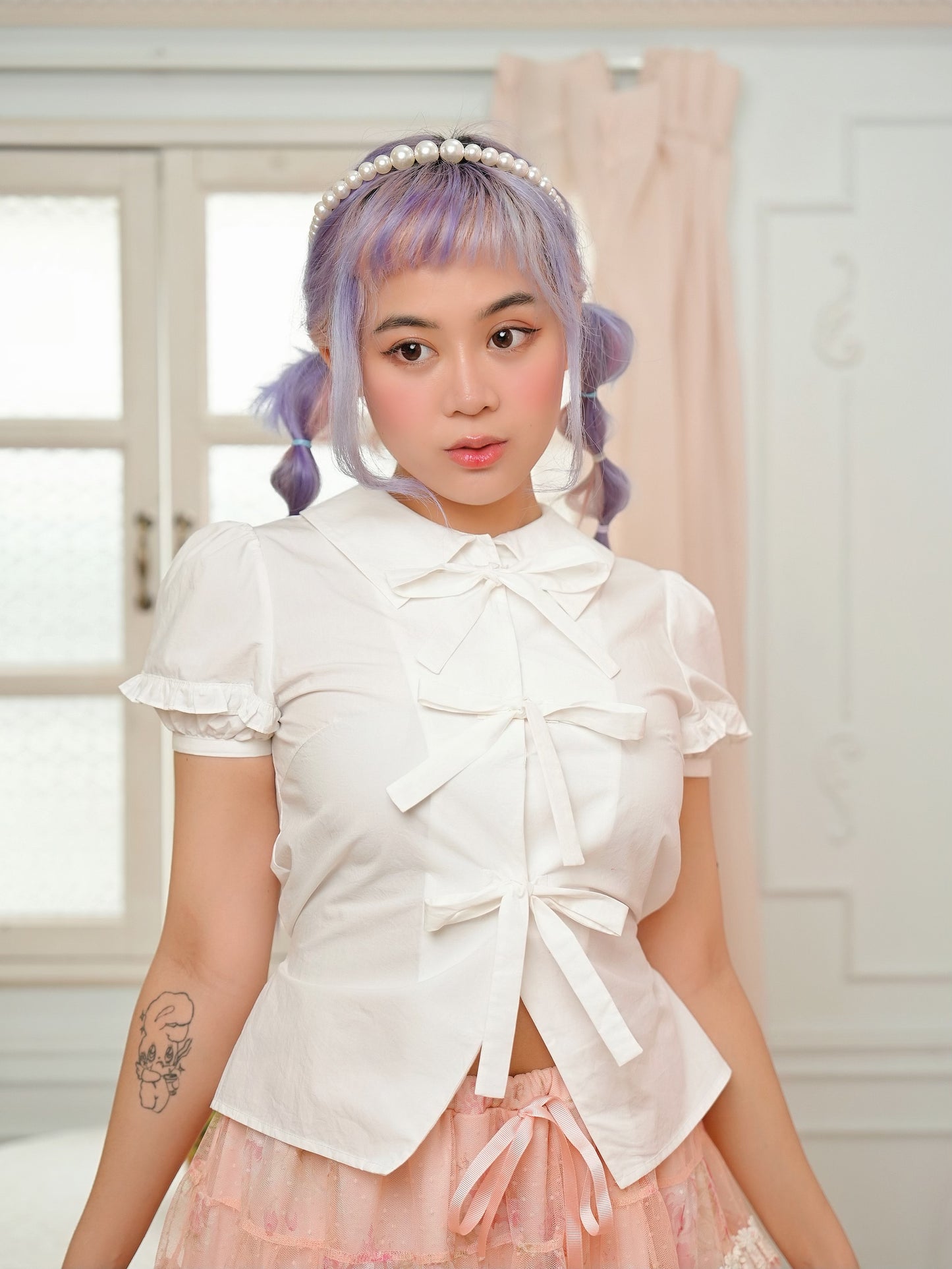 Perfectly Ribboned Blouse White