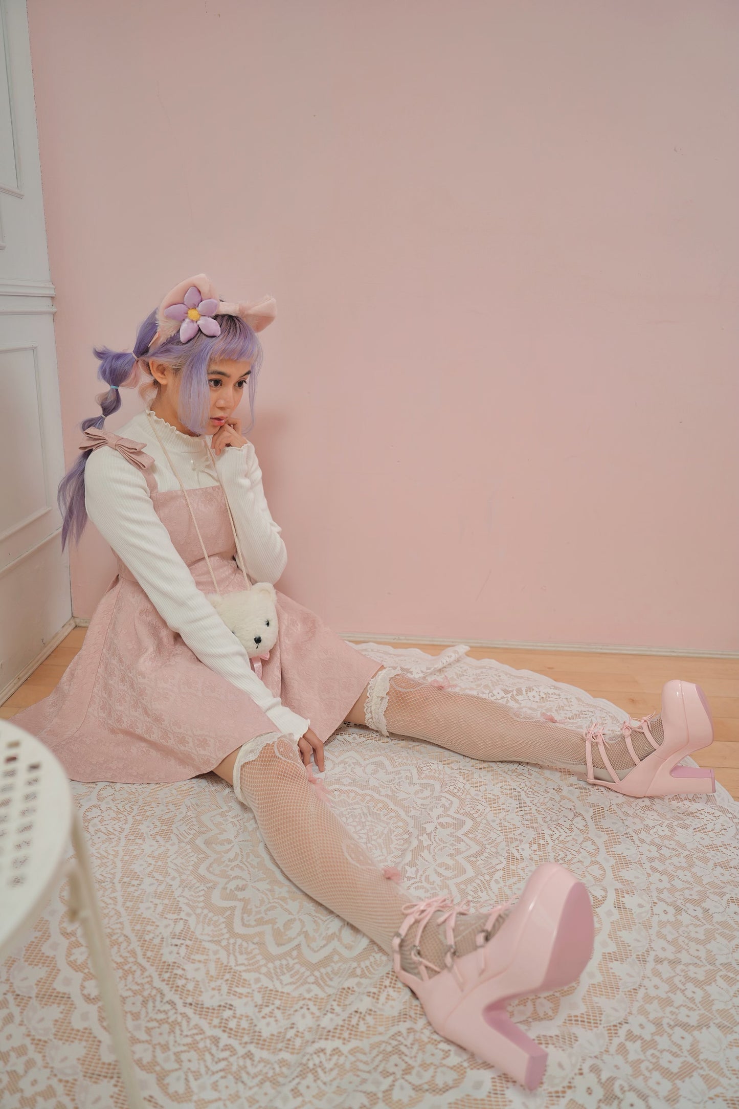 Pastel Ribbon Dress PINK