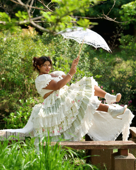 Enchanted Garden Layer Skirt - Rose Vine