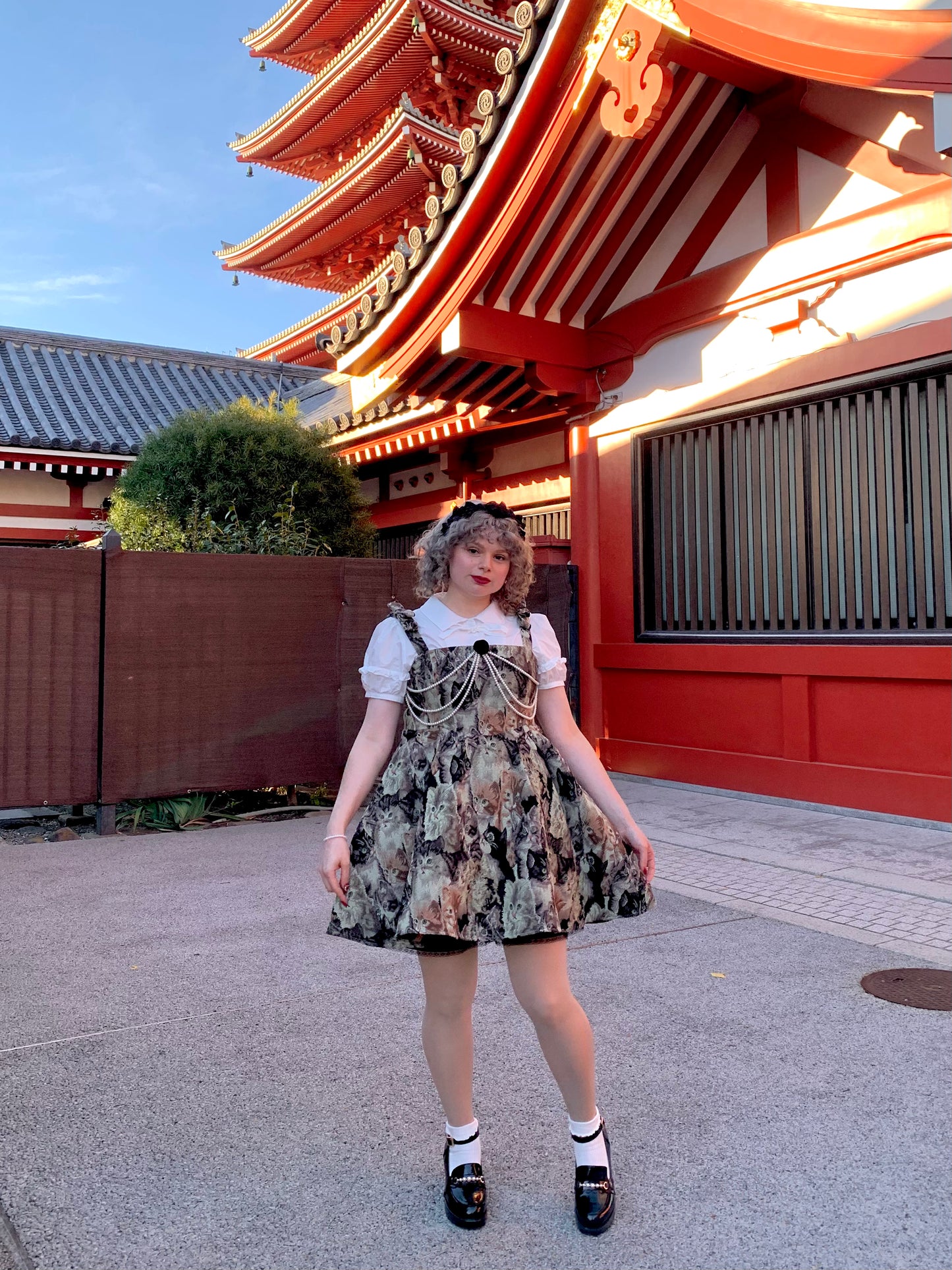"Teddy" Cat Print Dress