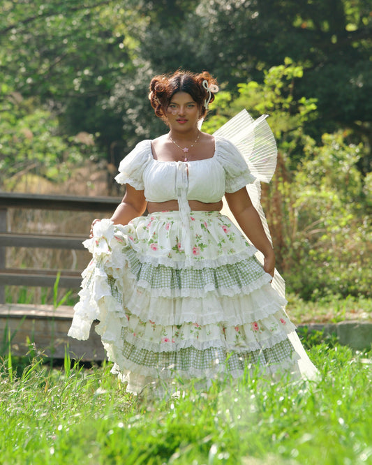 Enchanted Garden Layer Skirt - Rose Vine