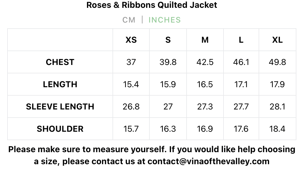 Roses & Ribbons Quilted Set JACKET