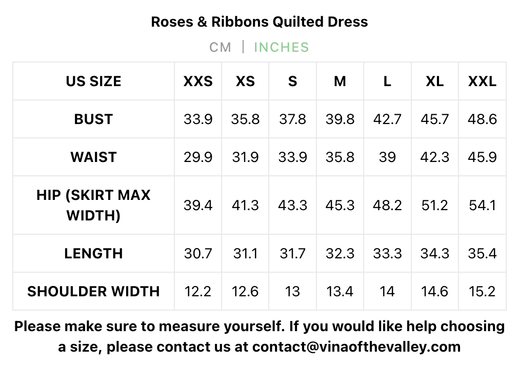 Roses & Ribbons Quilted DRESS