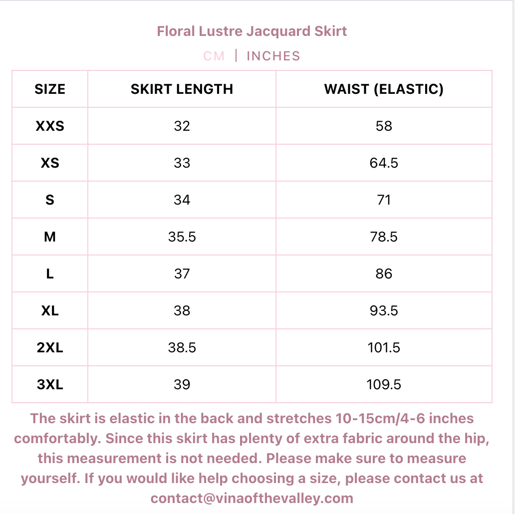 Floral Lustre Jacquard Set Pink SKIRT