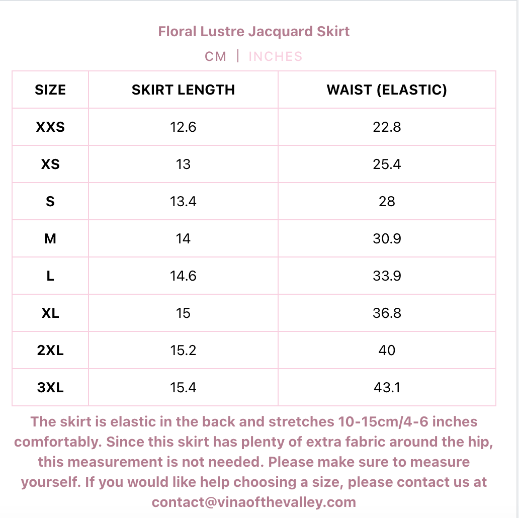 Floral Lustre Jacquard Set Pink SKIRT