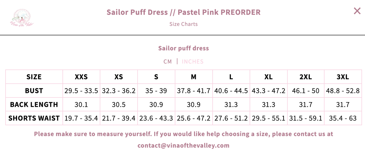 Sailor Puff Dress // Baby Blue PREORDER