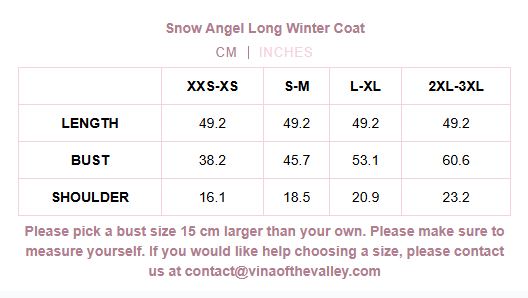 Snow Angel Long Winter Coat - Black // PREORDER