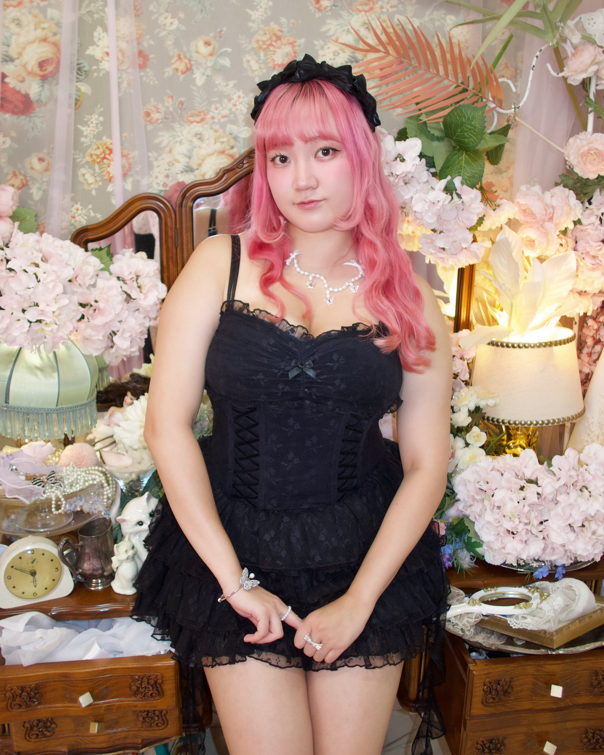 Morpho Corset Set Top Black