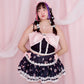 Angel Ribbon Bustier - Black x Pink // PREORDER