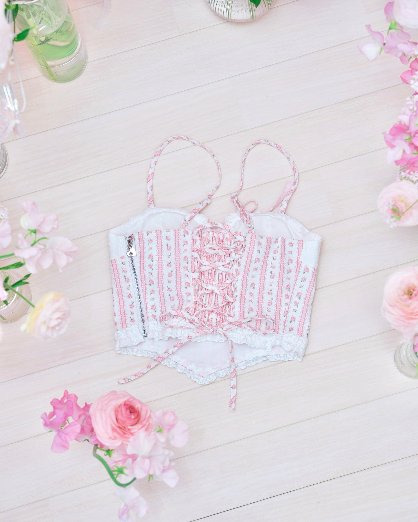 Dollhouse Lace Set Bustier - Pink // PREORDER