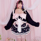 Yours Truly Ribbon Cardigan - Black x Pink // PREORDER