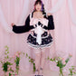 Yours Truly Ribbon Cardigan - Black x Pink // PREORDER