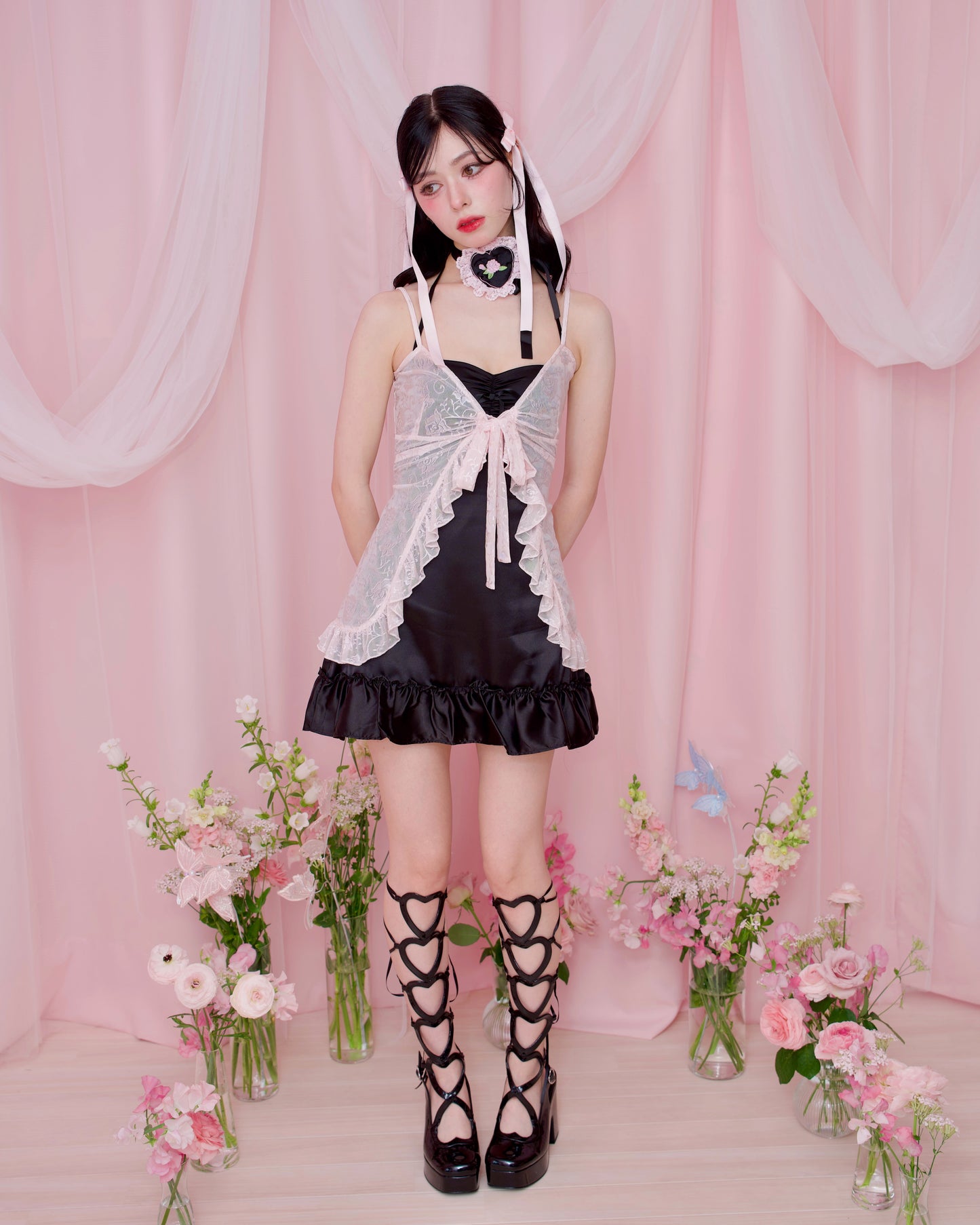 Dreamy Lace Layering Dress - Pink // PREORDER