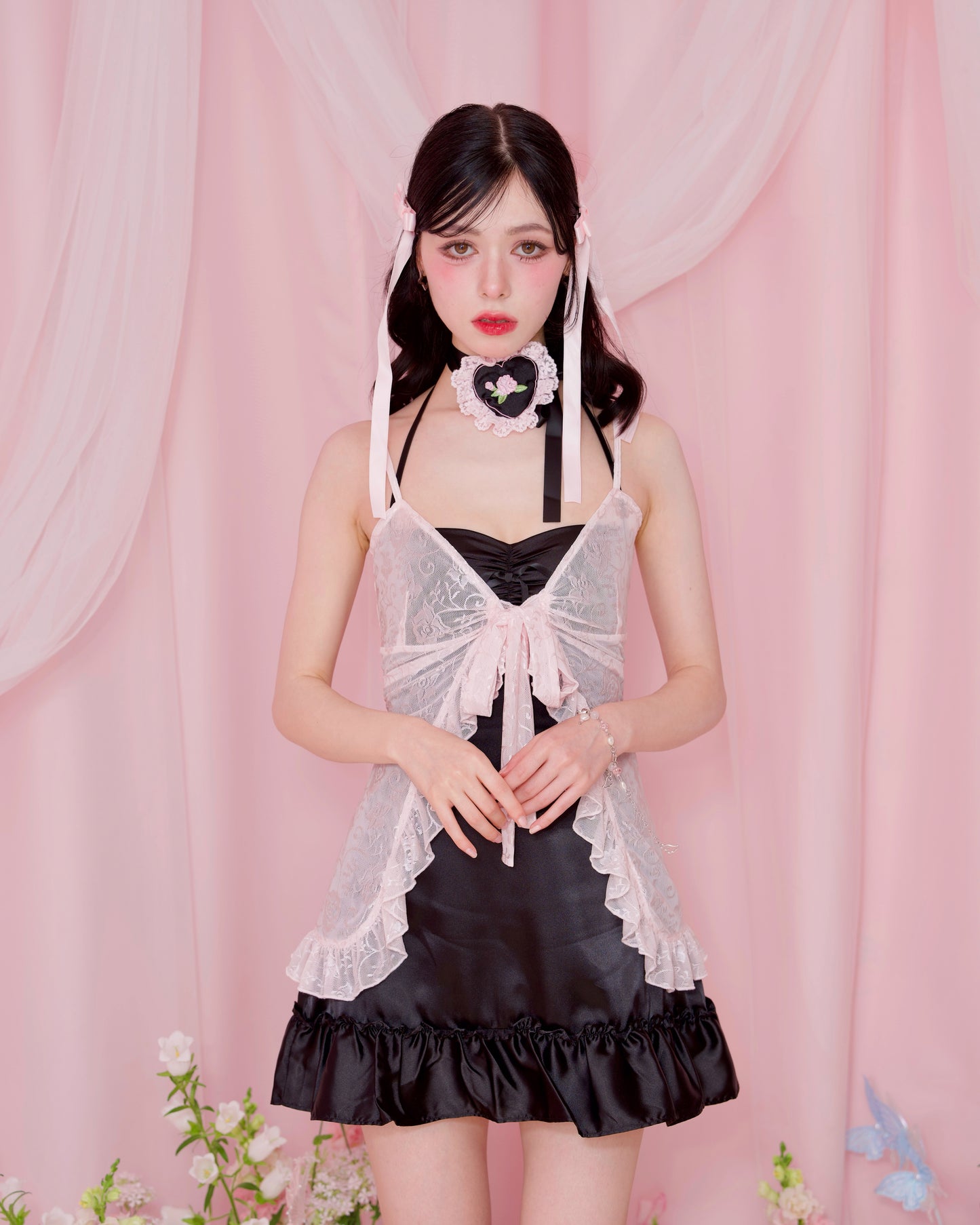 Dreamy Lace Layering Dress - Pink // PREORDER