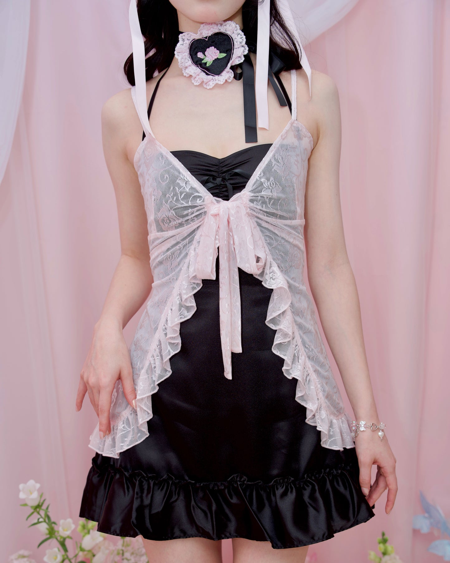 Dreamy Lace Layering Dress - Pink // PREORDER