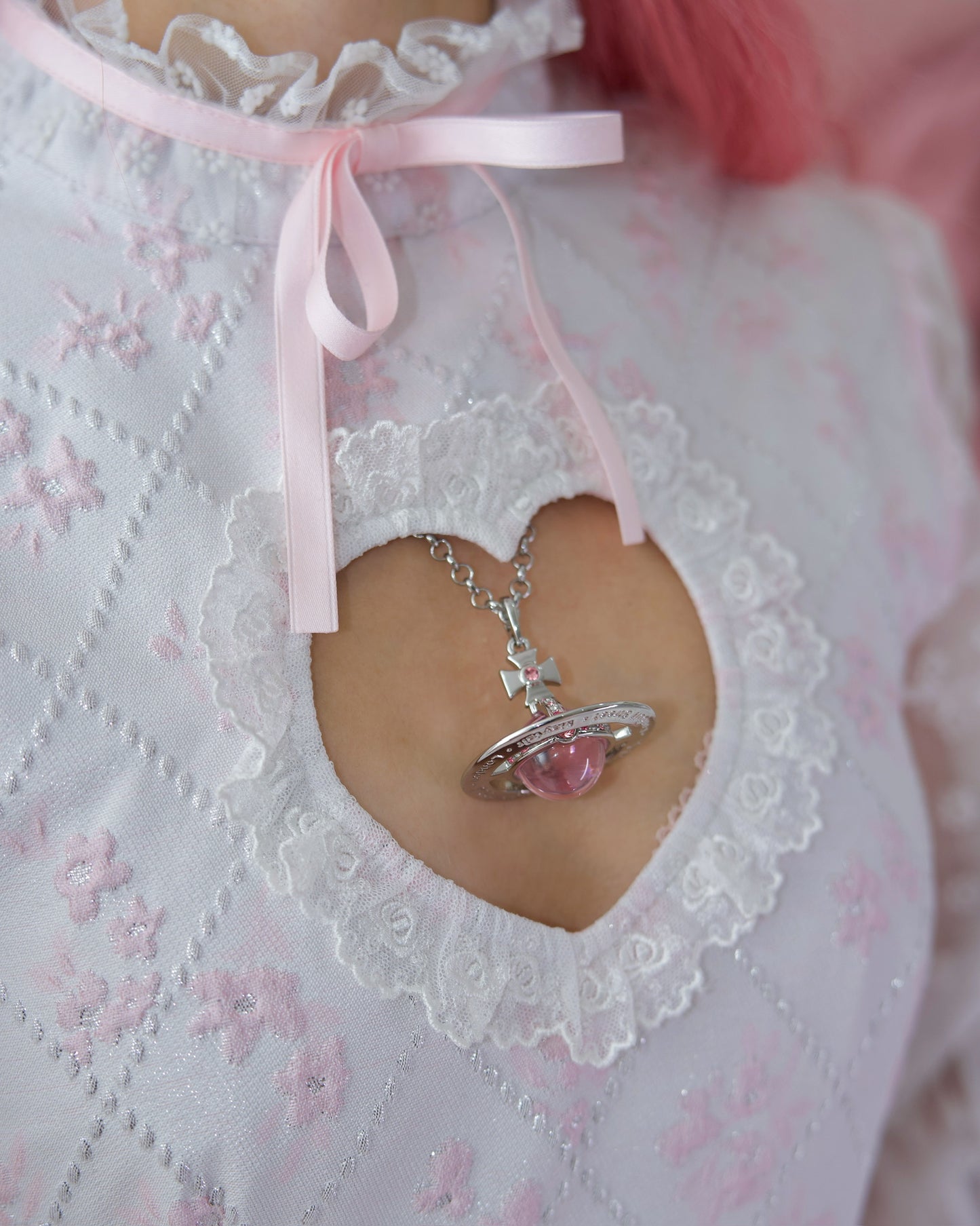 Cherub's Touch Heart Cutout Dress - Sakura Pink // PREORDER