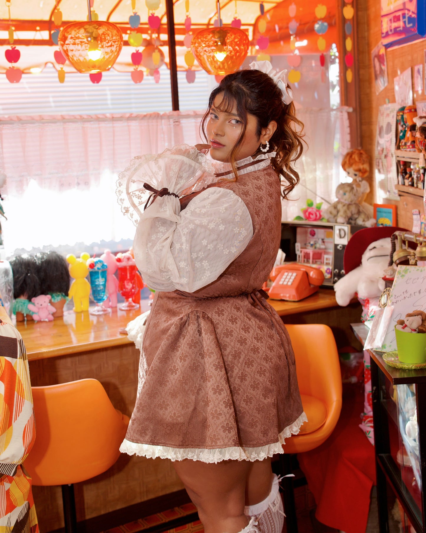 Cherub's Touch Heart Cutout Dress - Chocolate Brown // PREORDER