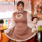 Cherub's Touch Heart Cutout Dress - Chocolate Brown // PREORDER