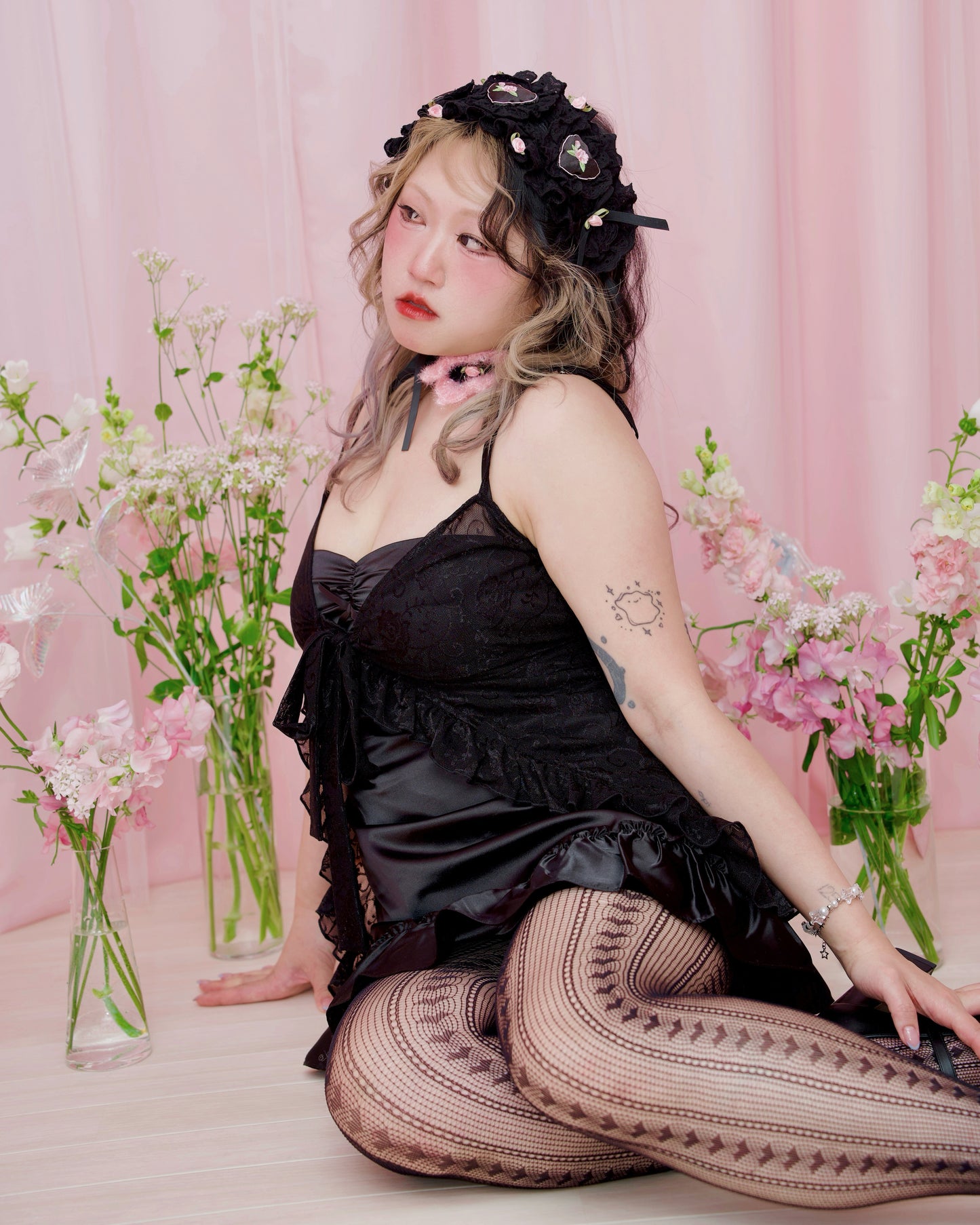 Adore You Satin Slip Dress - Black // PREORDER