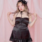 Adore You Satin Slip Dress - Black // PREORDER