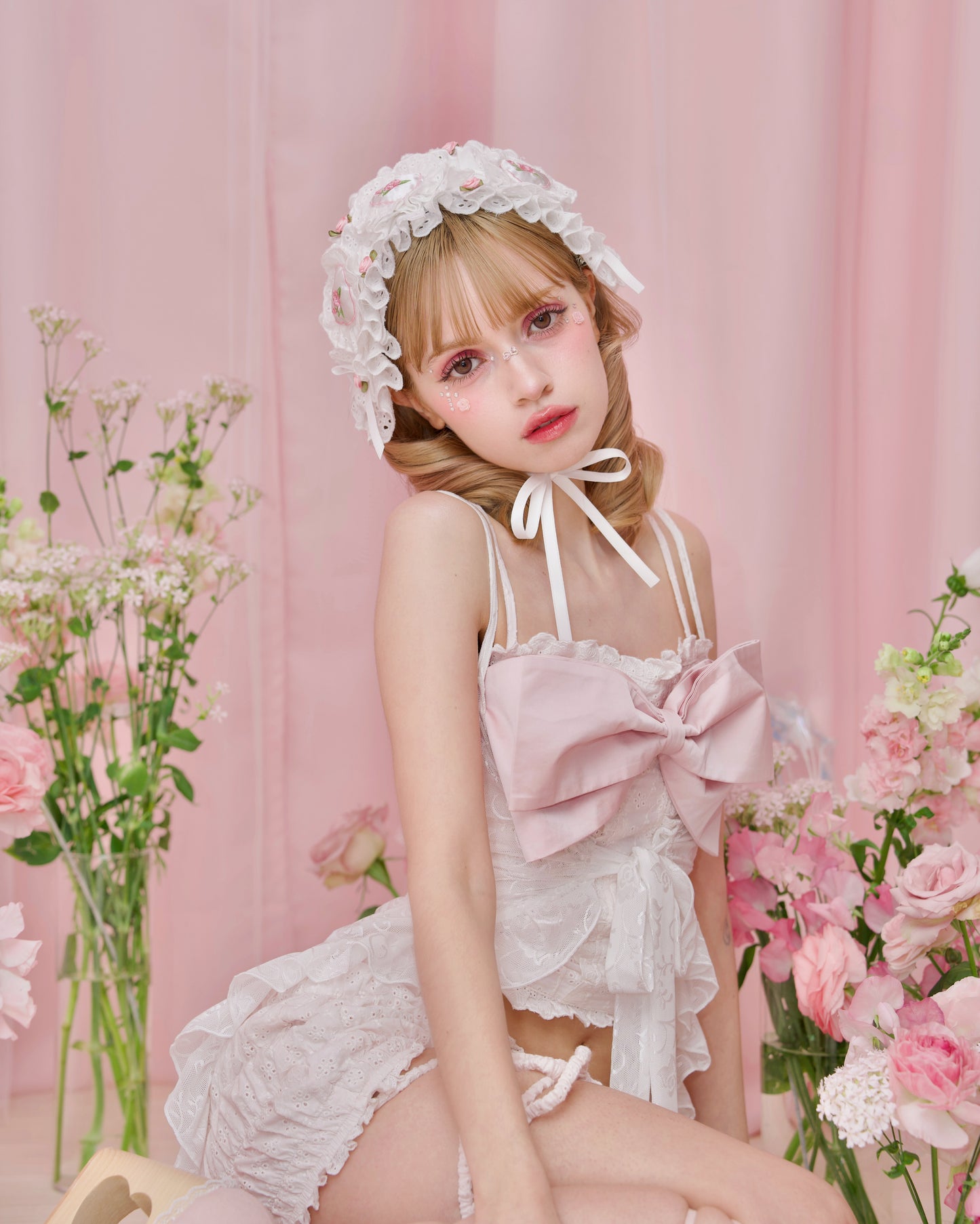 Dreamy Lace Layering Dress - White // PREORDER