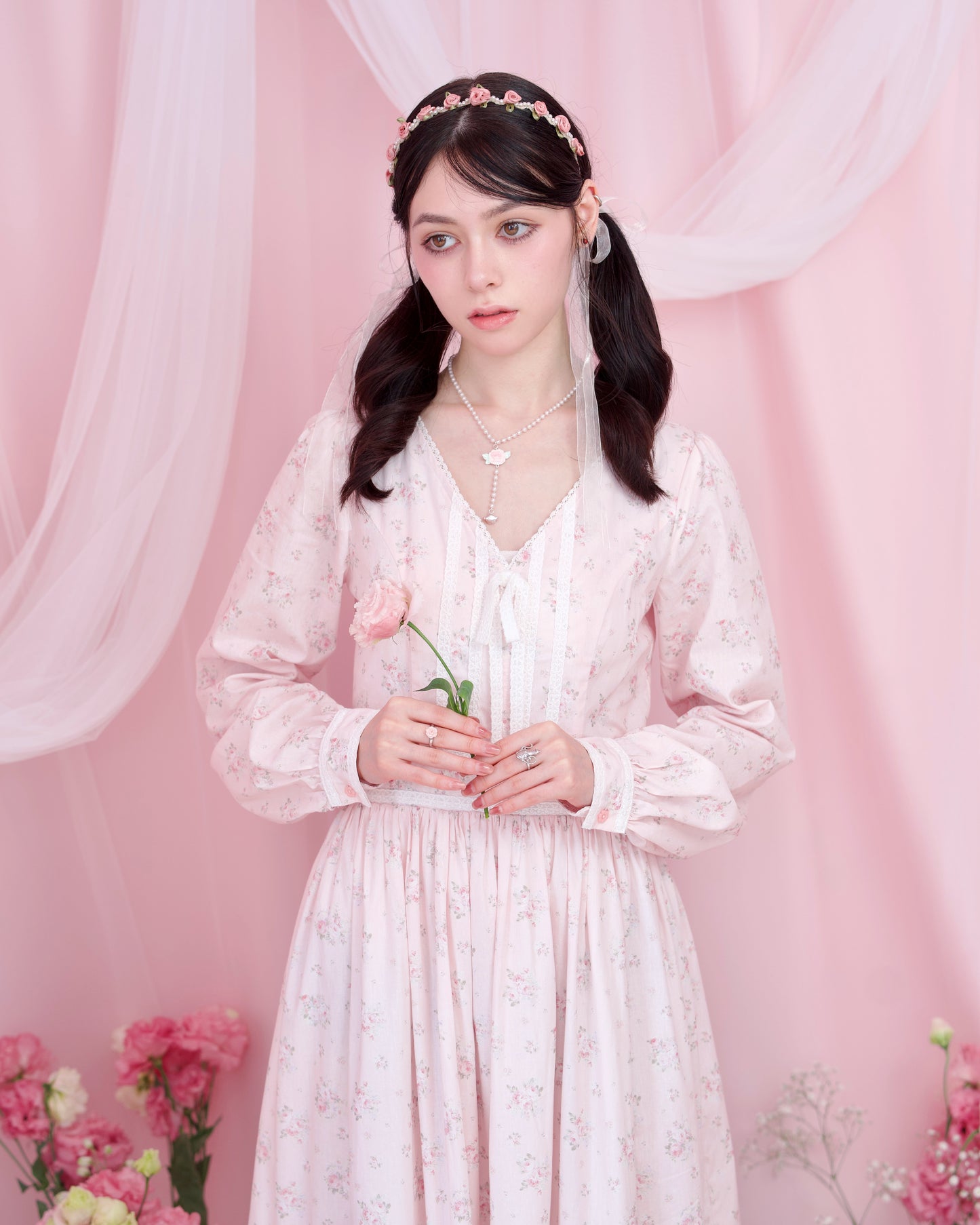 Vintage Lace Dreams Dress - Pink // PREORDER