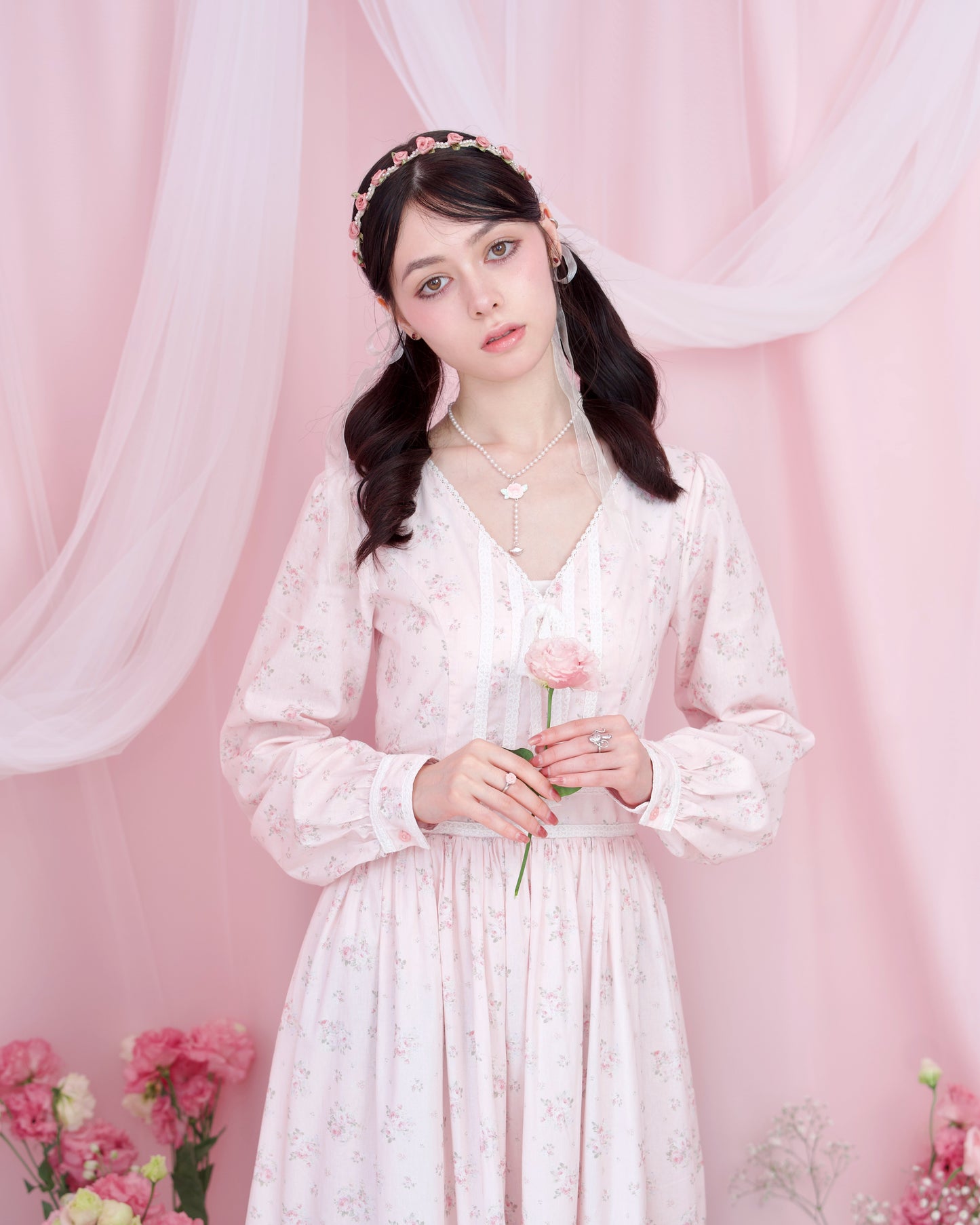 Vintage Lace Dreams Dress - Pink // PREORDER