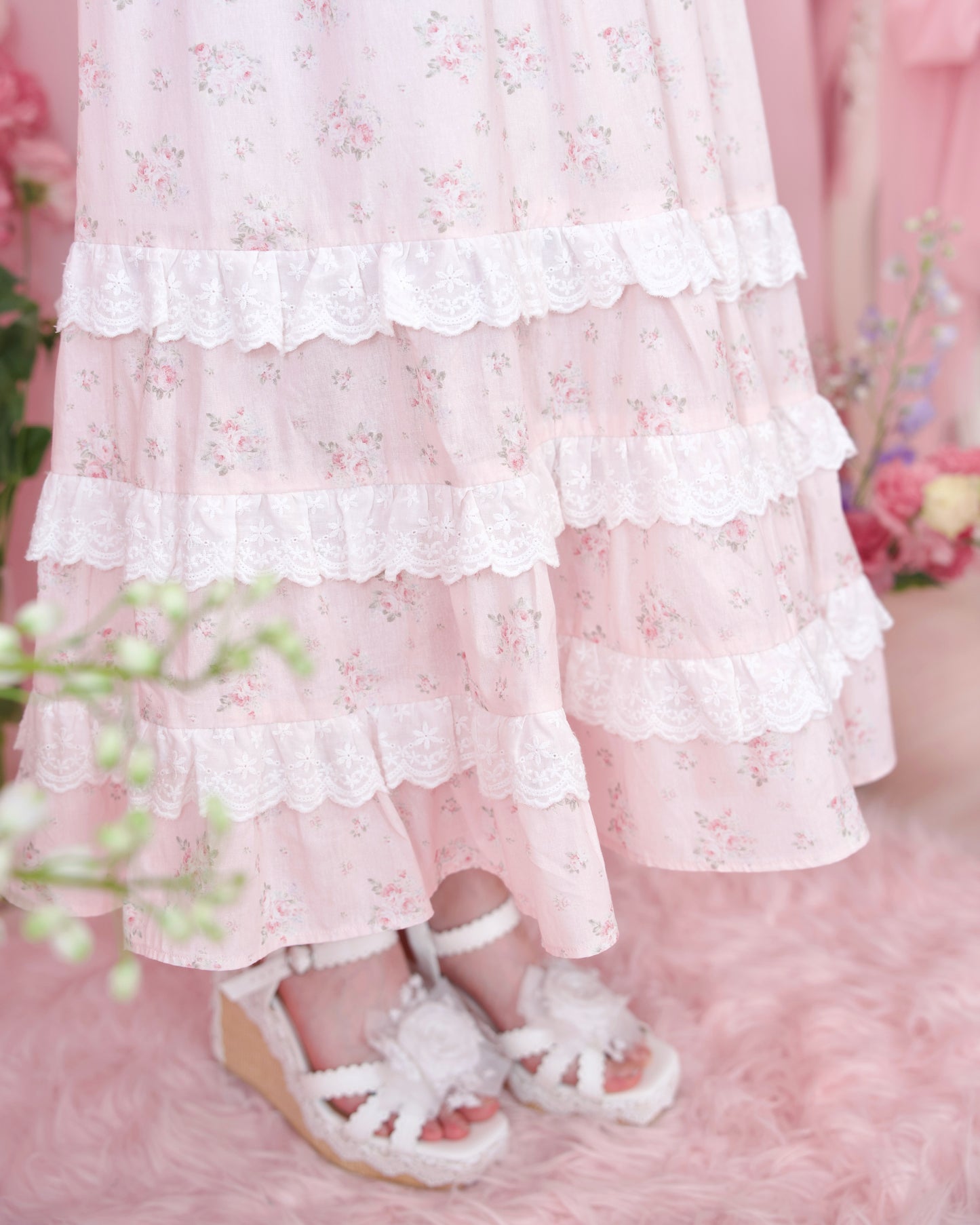 Vintage Lace Dreams Dress - Pink // PREORDER