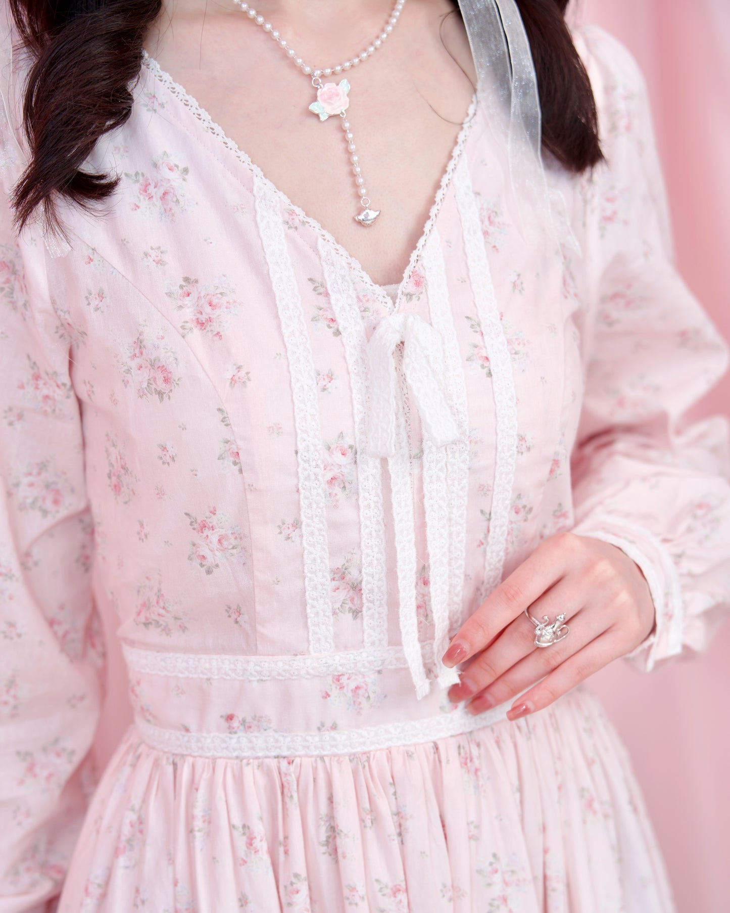 Vintage Lace Dreams Dress - Pink // PREORDER