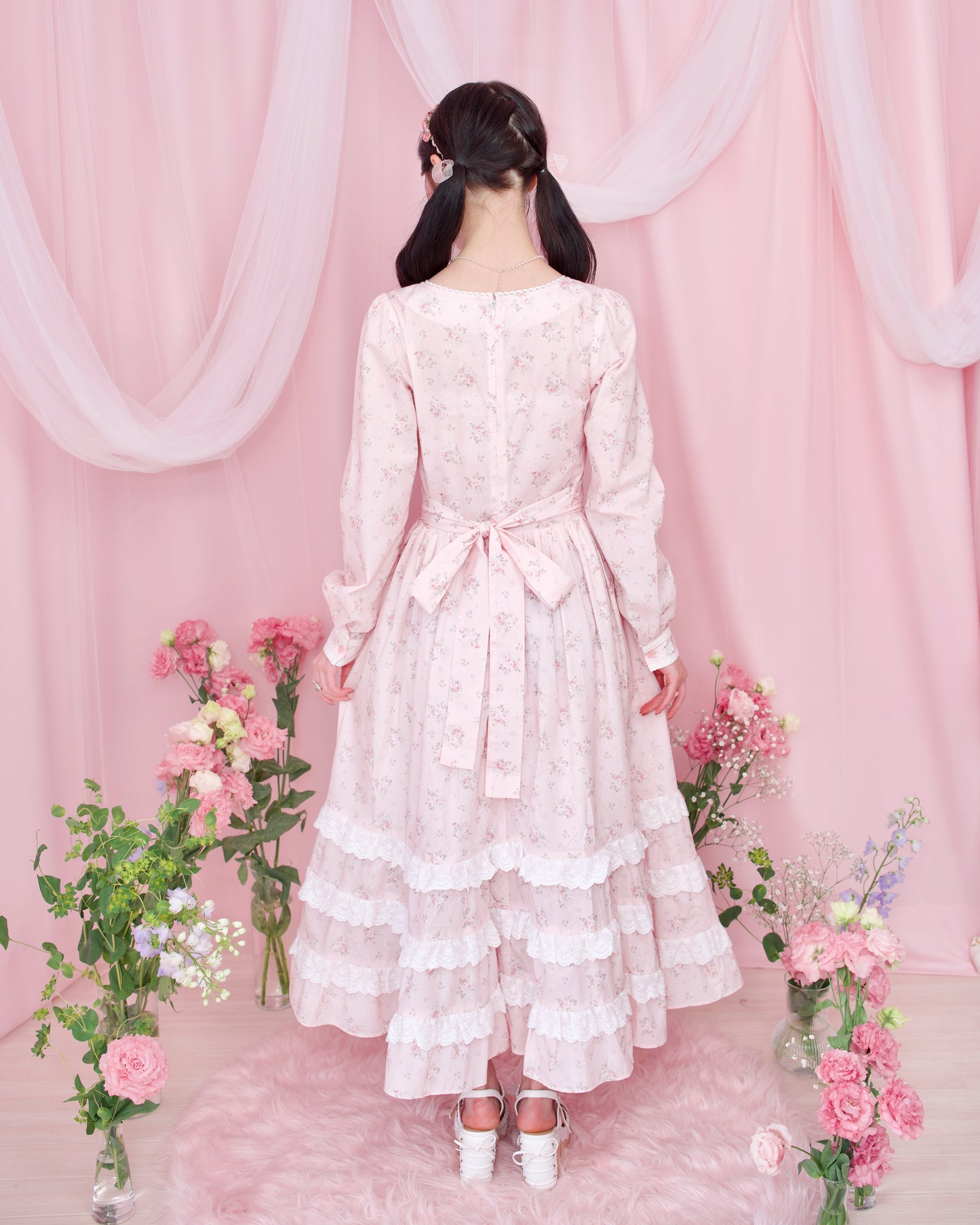 Vintage Lace Dreams Dress - Pink // PREORDER