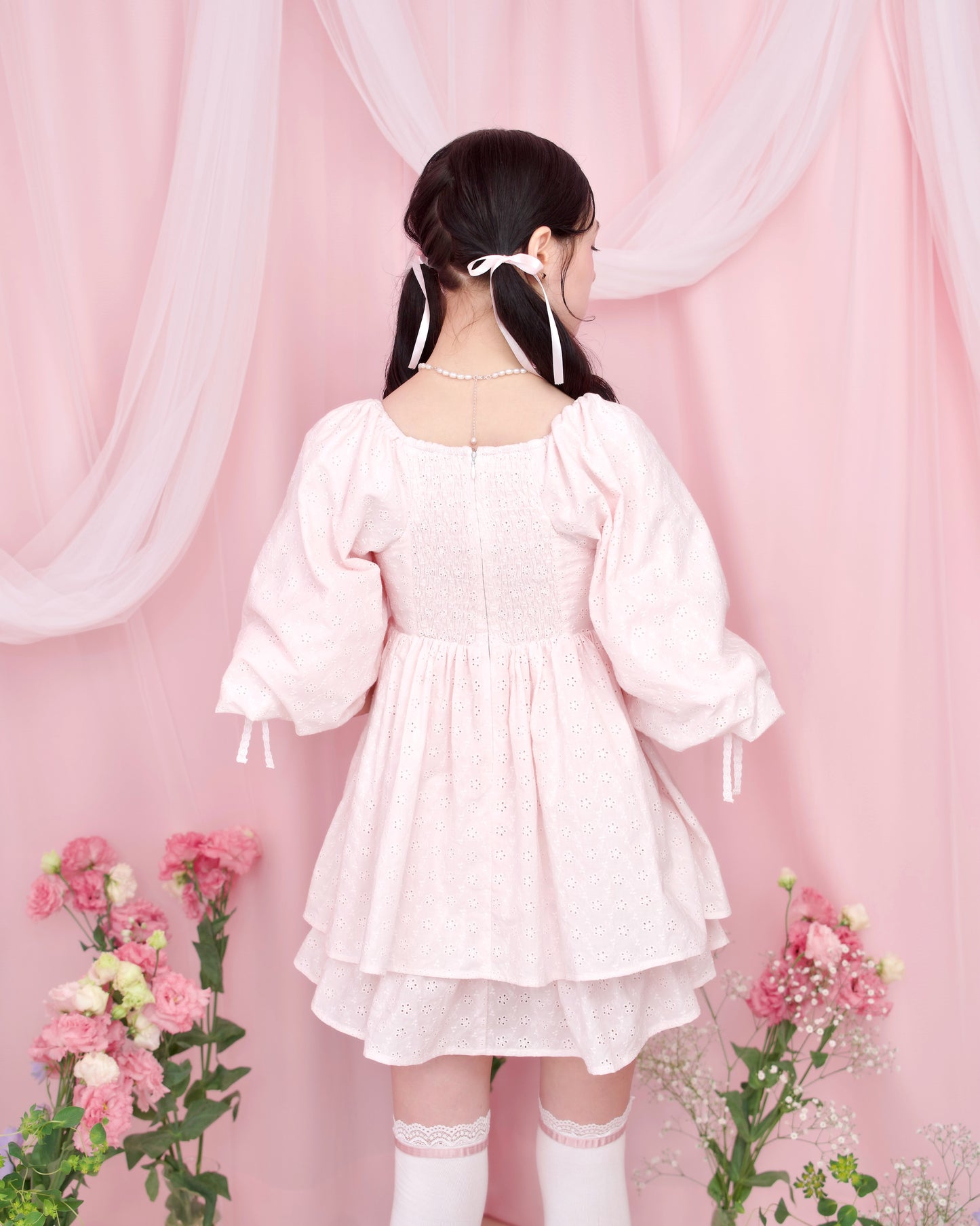 Sweet Sailor Cotton Dress - Pink // PREORDER