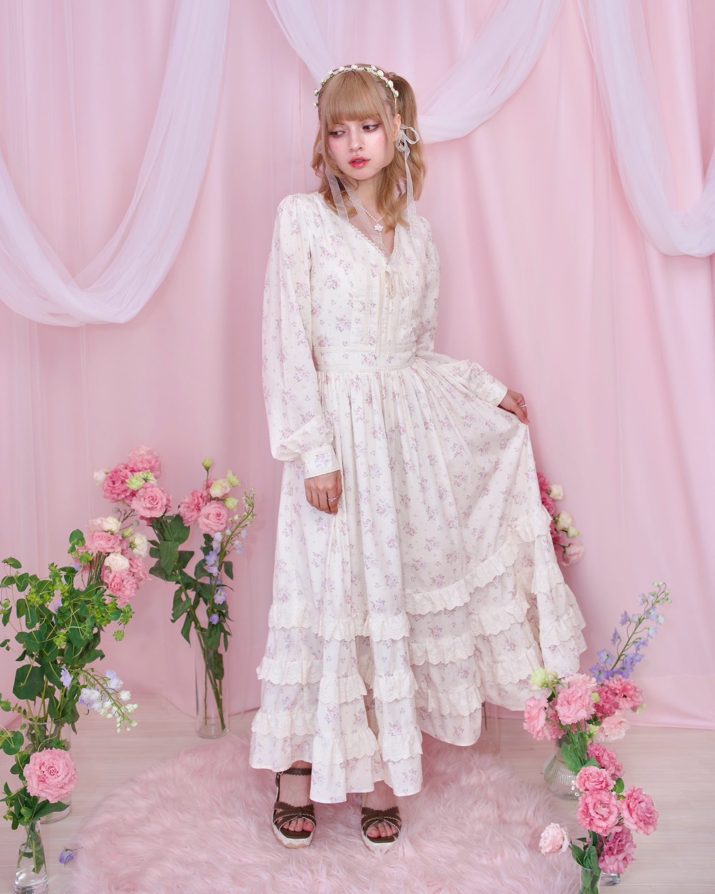 Vintage Lace Dreams Dress - Ivory // PREORDER