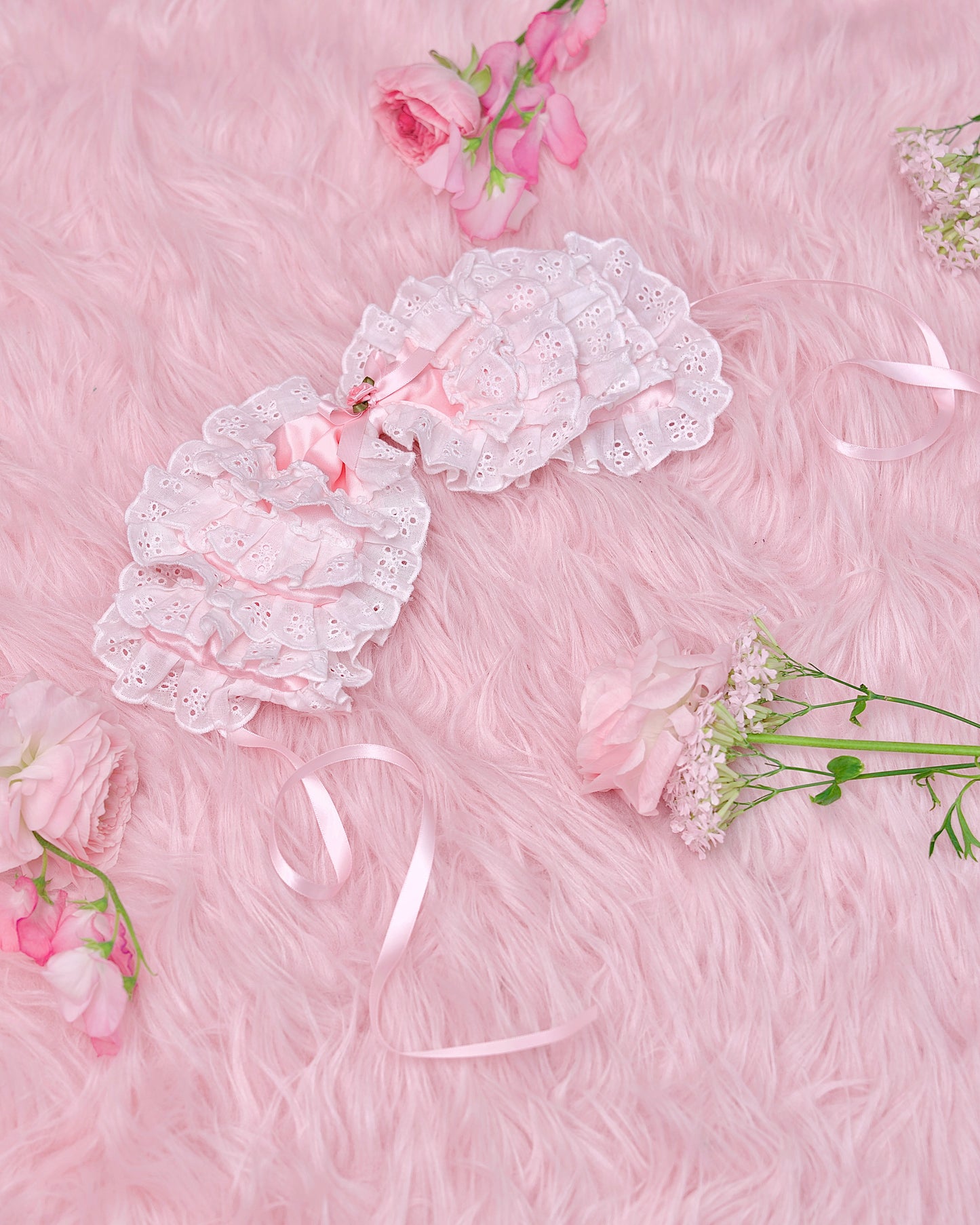Blushing Petal Puff Headdress - Pink // PREORDER