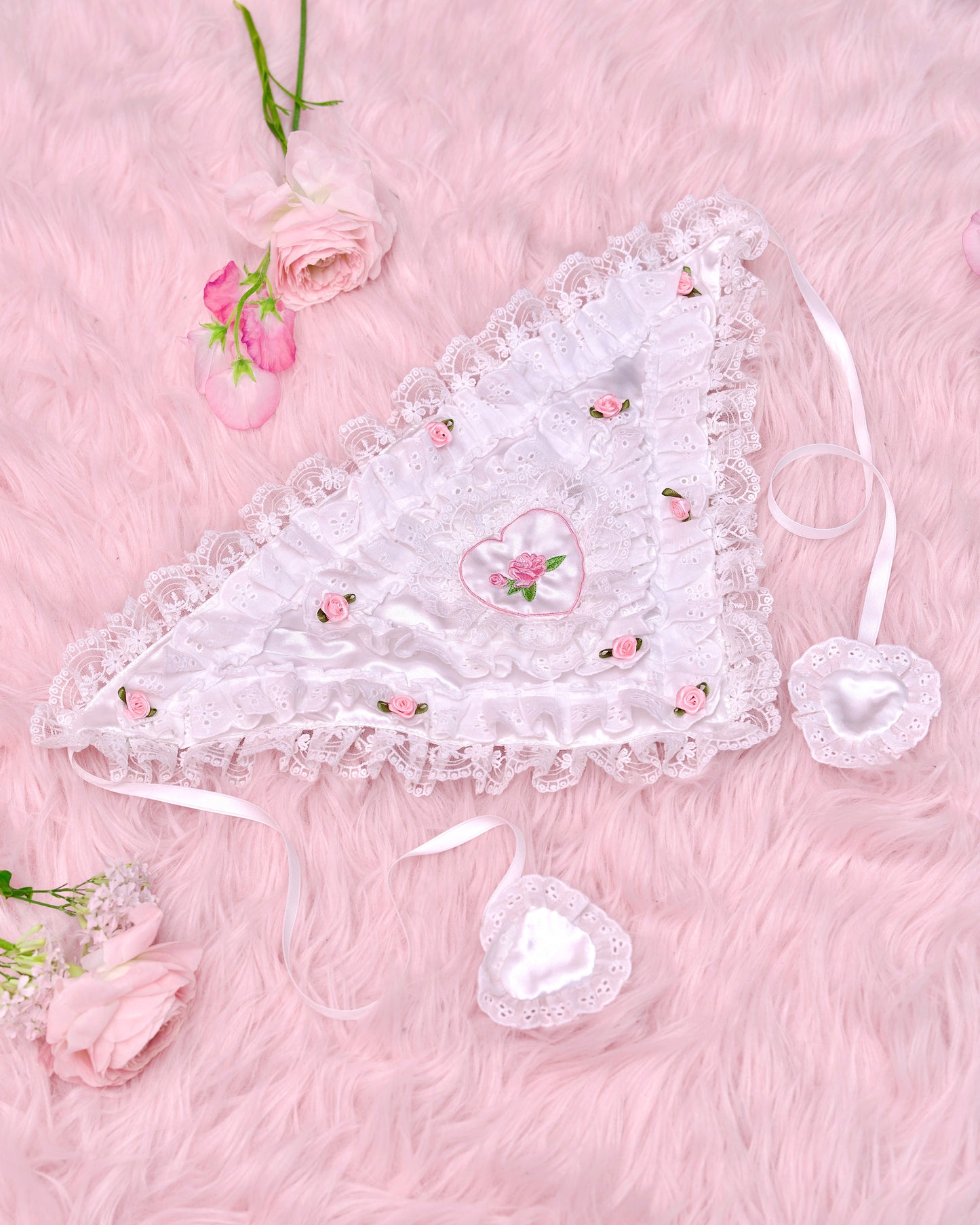 Cherie Lace Head Scarf - White