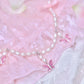 Tied in Pearls Butterfly Necklace - Pink