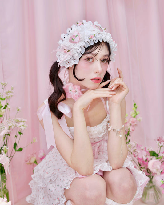 Heartbeat Rose Headdress - Pink