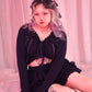 Rosalie Knit Cotton Bolero Cardigan Black PREORDER