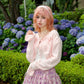 Rosalie Knit Cotton Bolero Cardigan Pink PREORDER