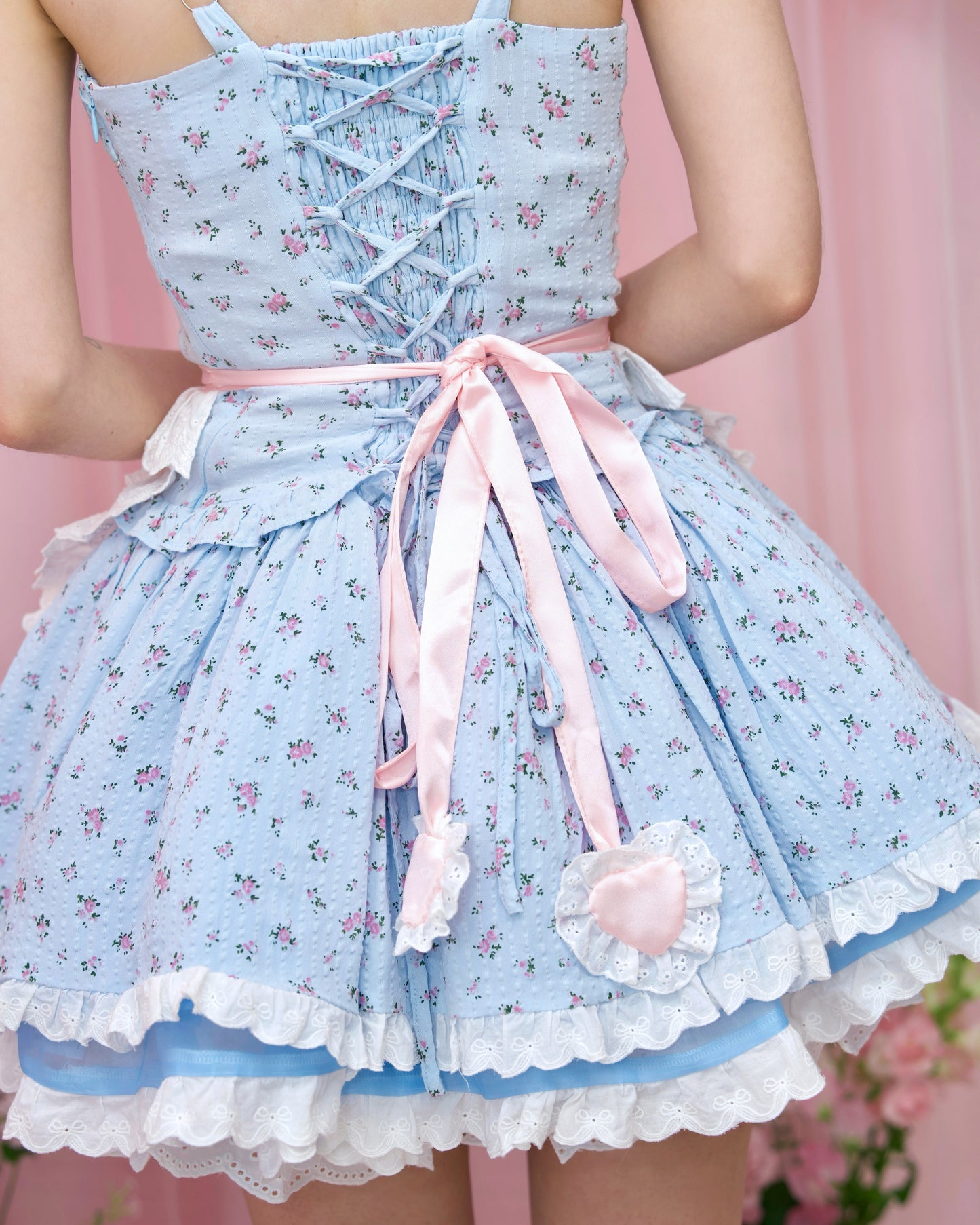 Cottage Frill Apron - Pink