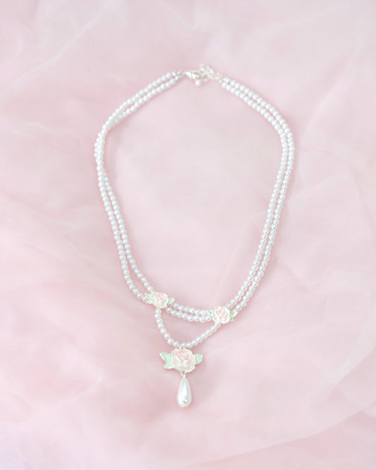 Rose Bouquet Pearl Necklace // PREORDER
